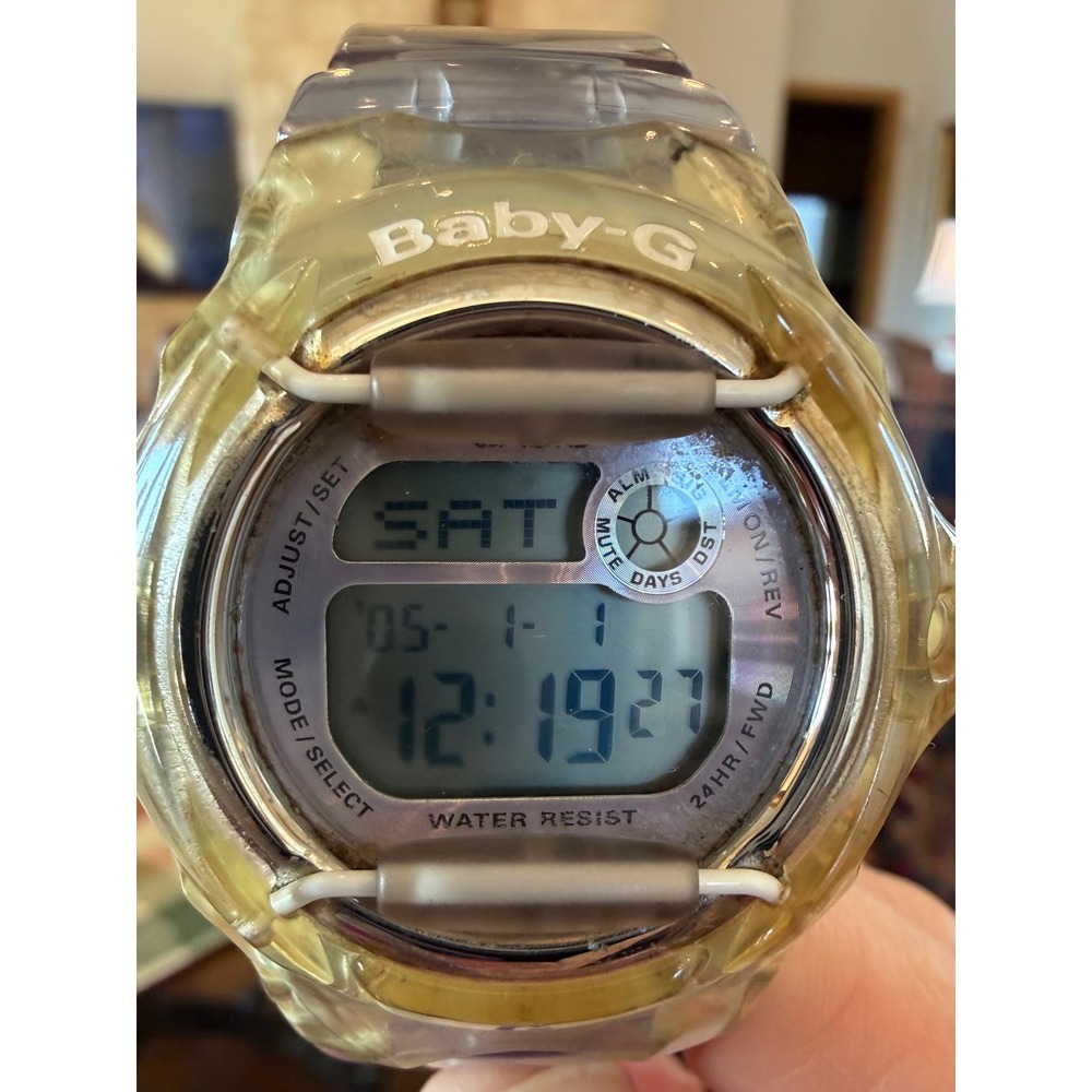 Casio Baby-G Clear Translucent‎ Y2K Digital Watch Vintage 2000s Working